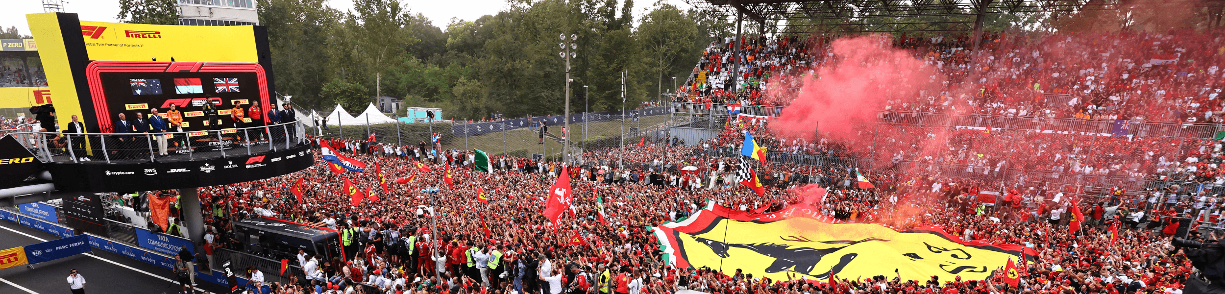 Ferrari fans at the Italian Grand Prix at Monza