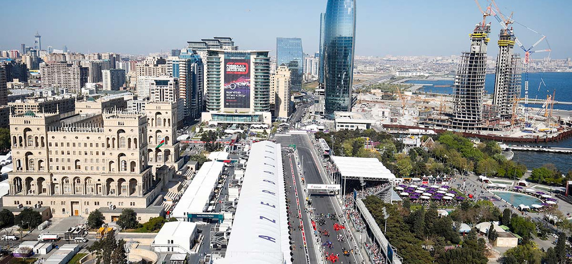 Cars and Team on the grid ahead of the start of the 2019 Azerbaijan F1 Grand Prix