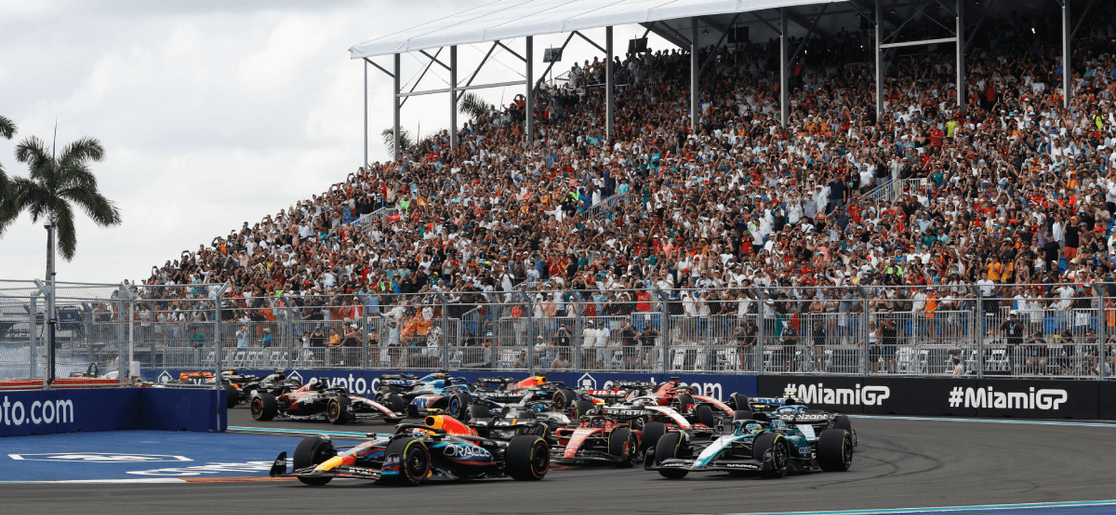 Formula 1 action at Miami Grand Prix