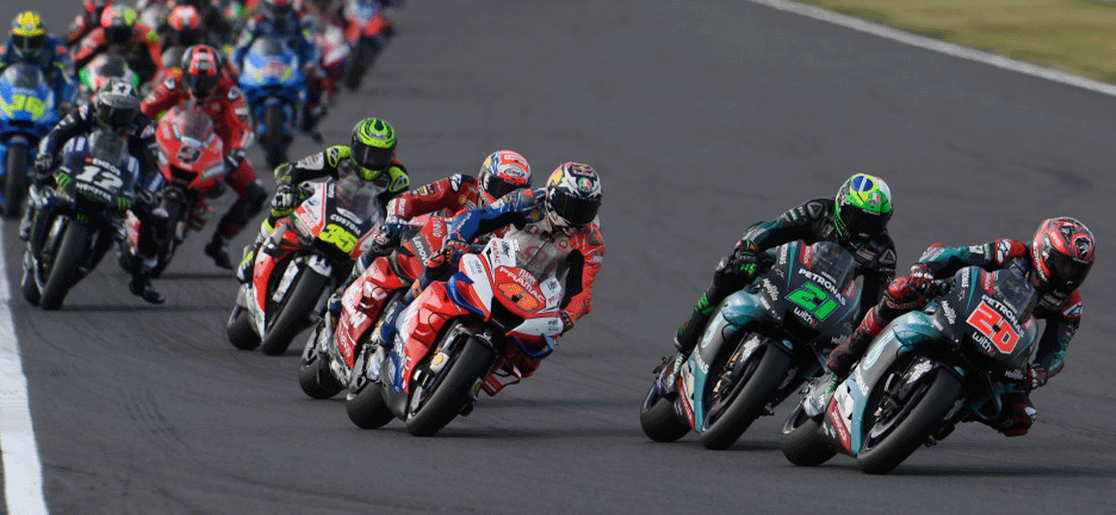 The Japanese MotoGP race in action