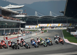 The start of the Malaysia MotoGP