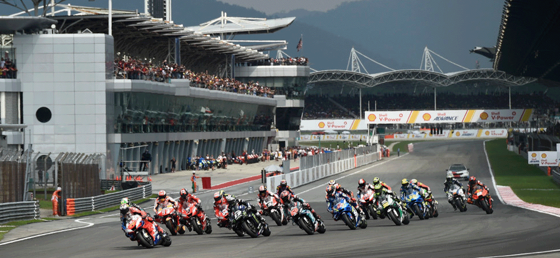 The start of the Malaysia MotoGP