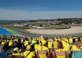 MotoGP Italy fans watch action from grandstand