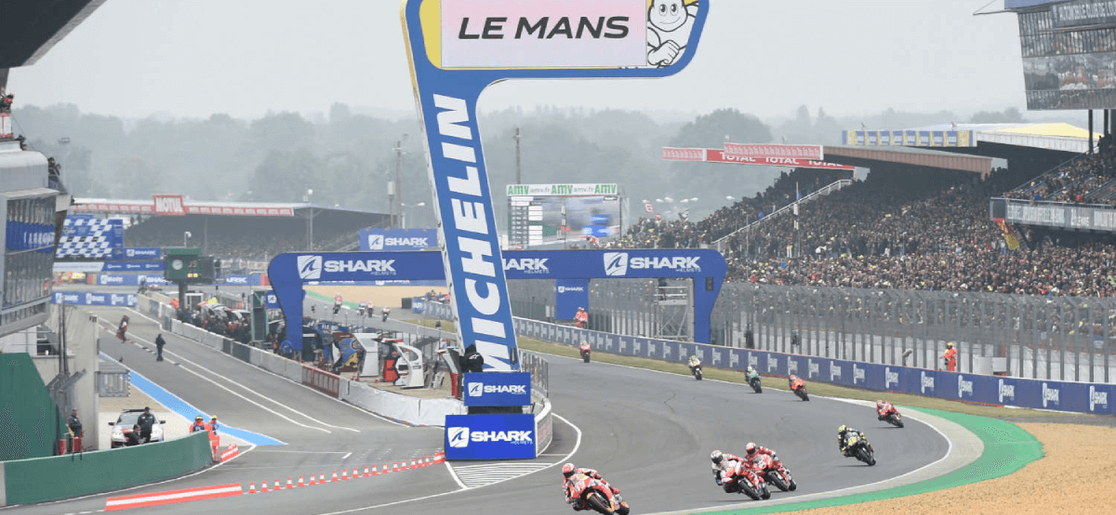 MotoGP action at Le Mans