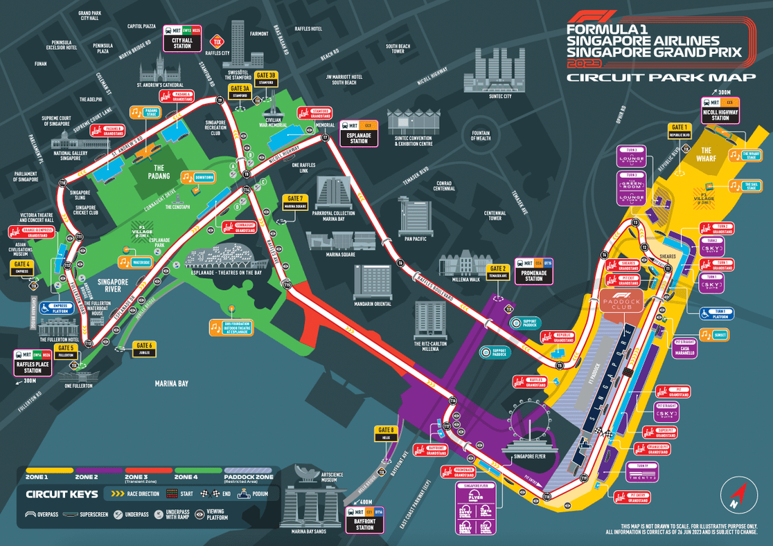 Track Map of Singapore Grand Prix